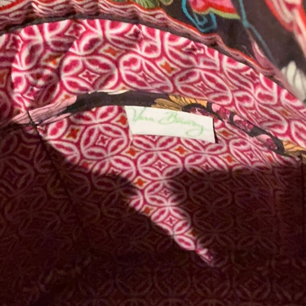 Vera Bradley Pink and Brown Floral Tote Bag - Picture 4 of 7